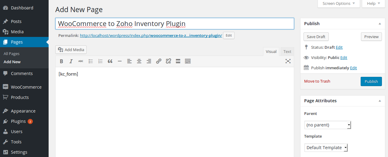 WooCommerce to ZInventory